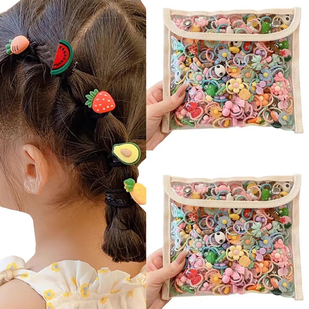 Bande de caoutchouc mignonne de dessin animé, accessoires pour cheveux pour petites filles, paquet d
