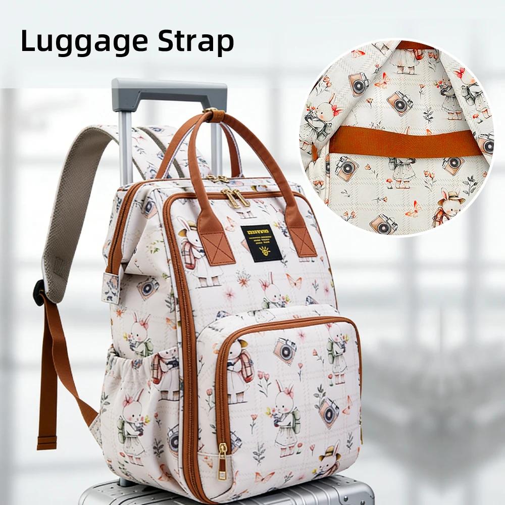 Sac à dos pour couches Sunveno de grande capacité – Sac de maternité élégant avec poches multifoncti