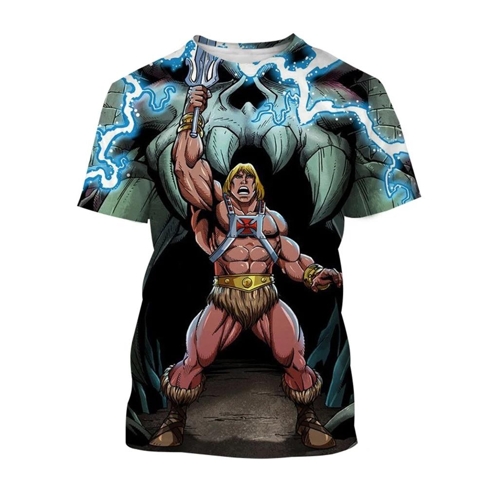 SlessCartoon Anime He-Man Ticks Master T-Shirt pour enfants, haut à manches courtes unisexe, impress