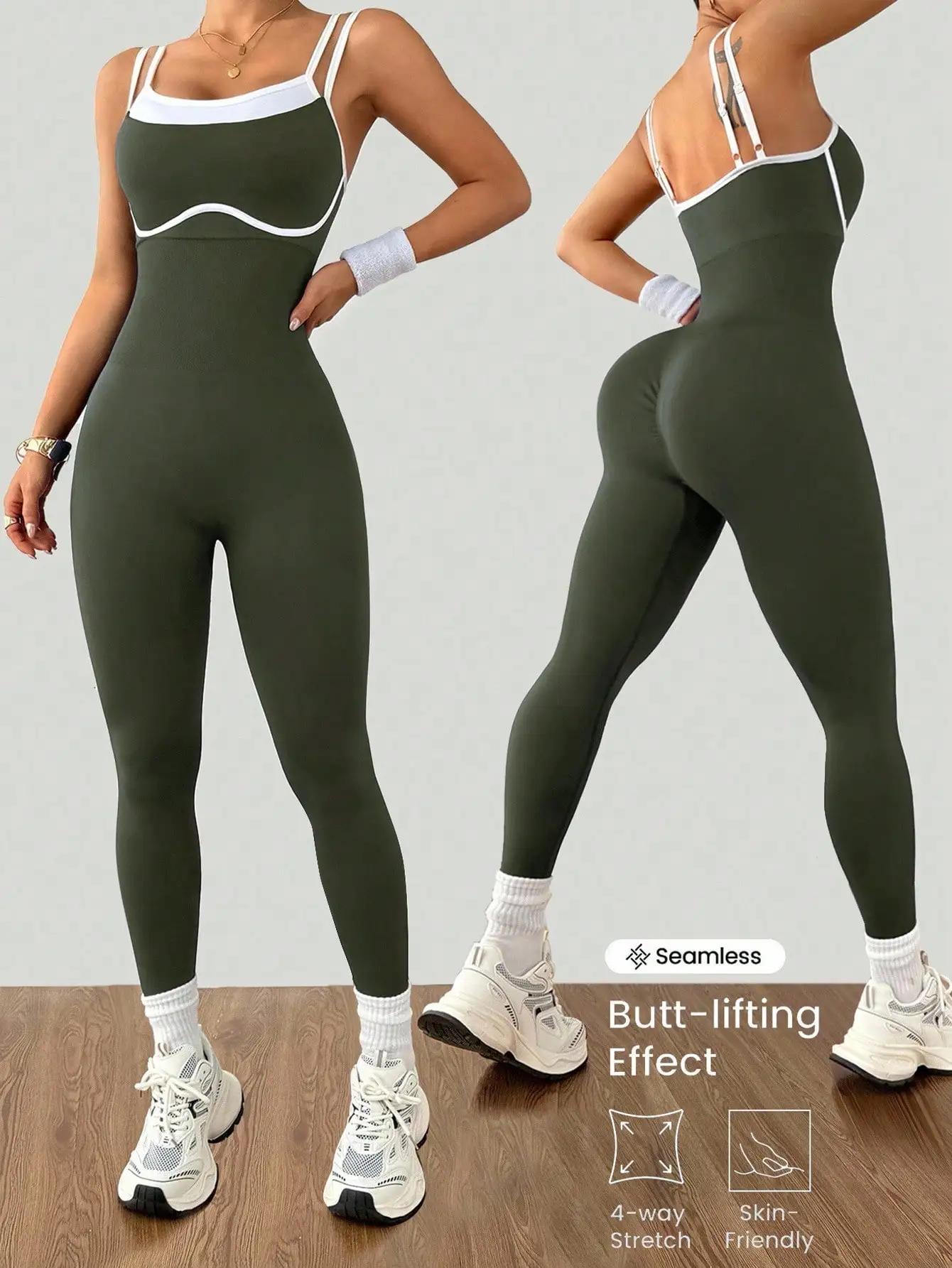 Body de Yoga de Fitness à séchage rapide pour femmes, serré, Sports de plein air, une pièce, haut de