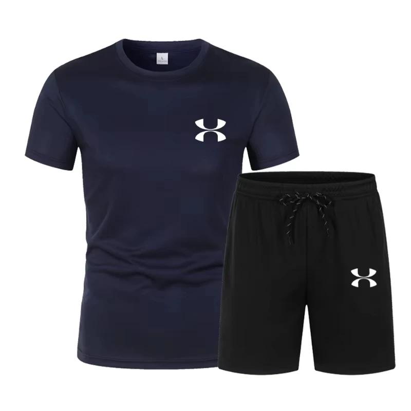 Nouvel ensemble sportif tendance pour homme été 2026 – T-shirt à manches courtes et short décontract