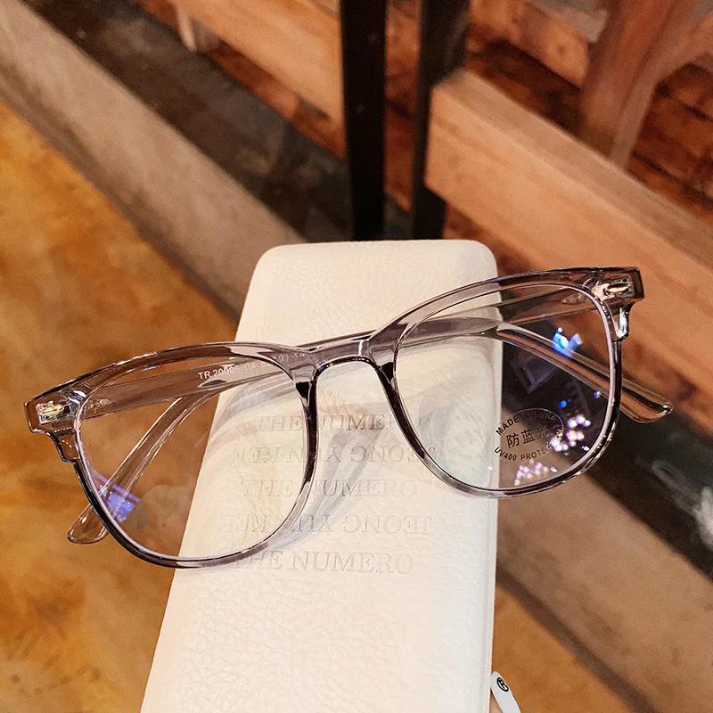 Lunettes de myopie transparentes Anti-lumière bleue pour femmes et hommes, ultralégères, surdimensio