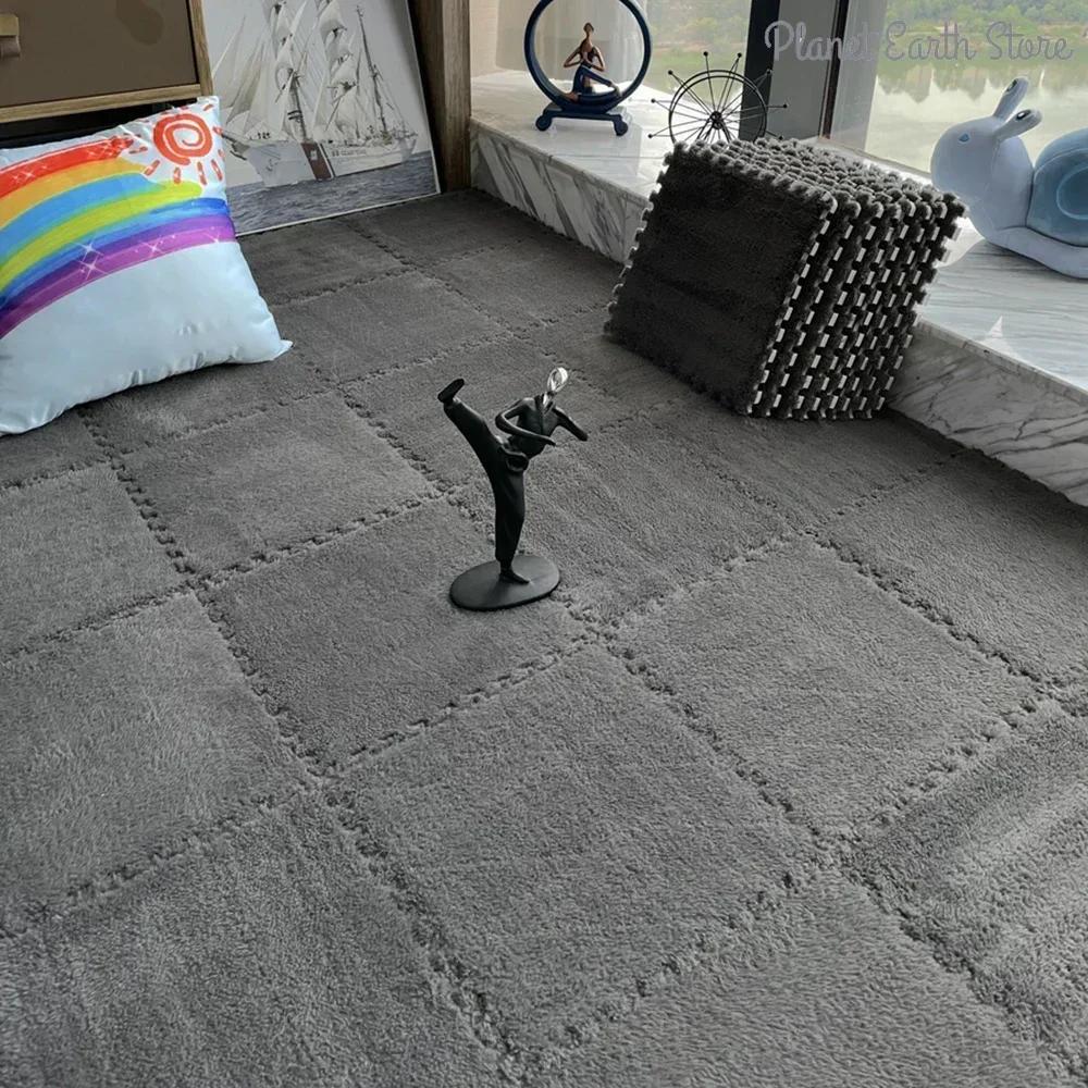 Tapis de jeu en peluche douce pour enfants, 10/20 pièces, jouets pour bébés, Puzzle en mousse Eva, p