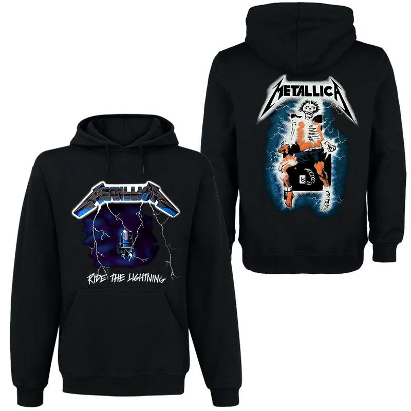 METALLICA Band Rock Dark Wind Sweat à capuche pour hommes Street Hip Hop Top Pull à capuche conforta