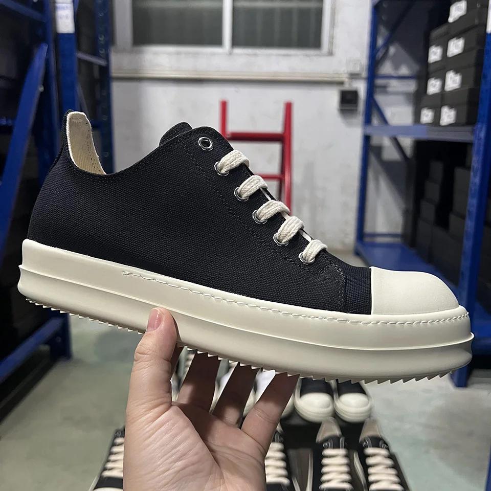 Chaussures décontractées hommes toile basse qualité Ro à lacets semelle épaisse respirant luxe conce