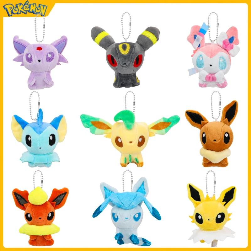 Pokemon Eevee Umbreon Sylveon Espeon Vaporeon jouets en Peluche porte-clés Gengar Duskull Haunter Fl