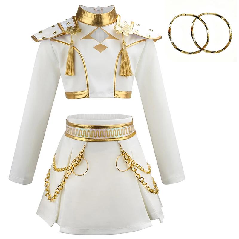 Ensemble de spectacle de danse pour filles, 3 pièces, ensemble de costumes de carnaval Cosplay, ense