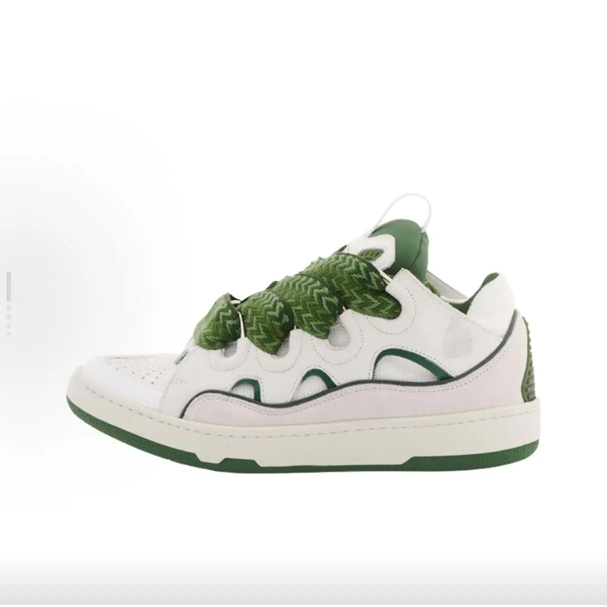 Nouvelles baskets à lacets LANVIN SPORT, plateforme, semelle épaisse, bout rond, couleurs mélangées,