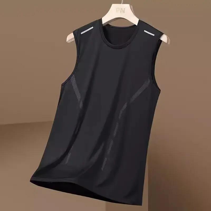 Débardeur tendance pour hommes, fin, respirant, séchage rapide, sport décontracté, épaules larges, c