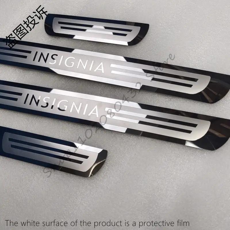 Couvercle de seuil de porte ultra-fin en acier inoxydable, accessoires de voiture pour Vauxhall Opel