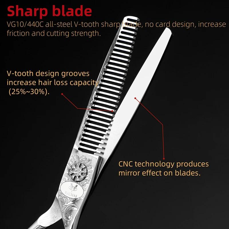 Ciseaux de coiffure professionnels en matériau VG10, machine à couper les cheveux, ciseaux de coupe 