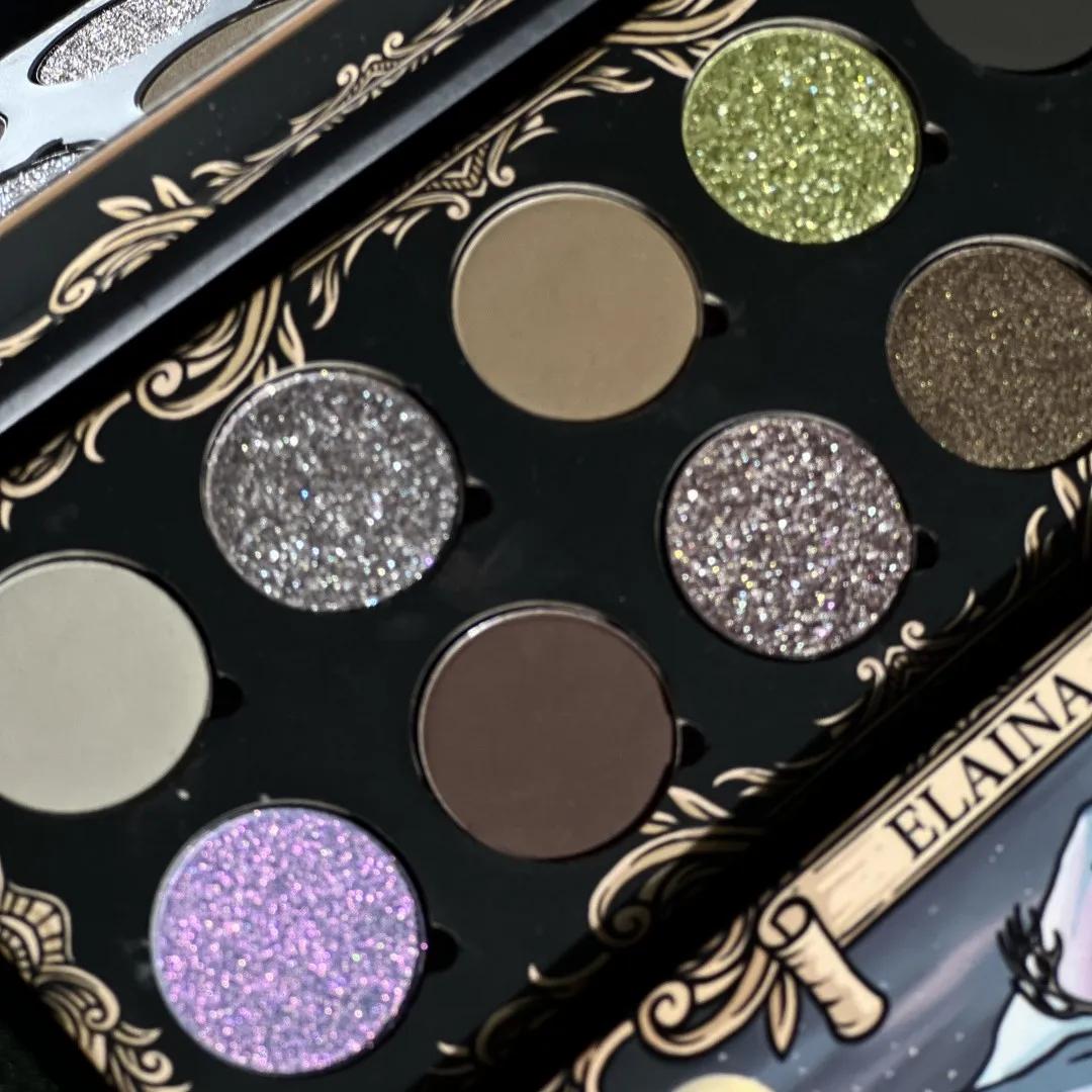 Palette de fards à paupières Shellwe Makeup Mist Witch Mat DuoChrome pigmenté Elaina 10pan