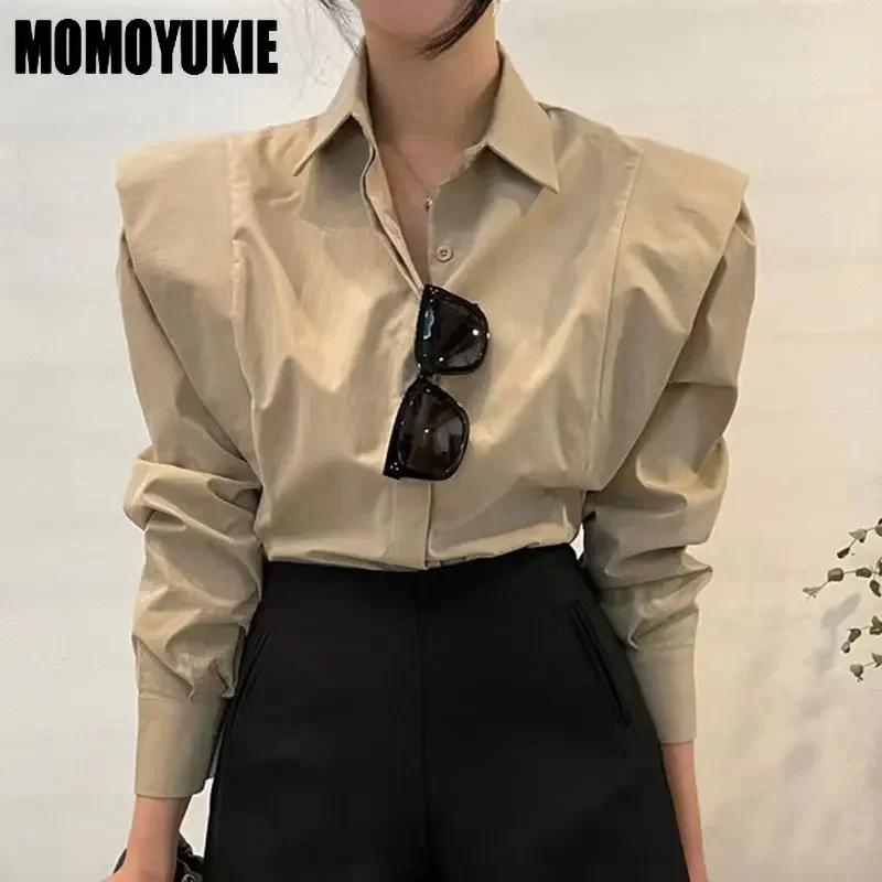 2023 printemps femmes Blouses mode Vintage Simple panneau de fermeture volants à manches longues loi