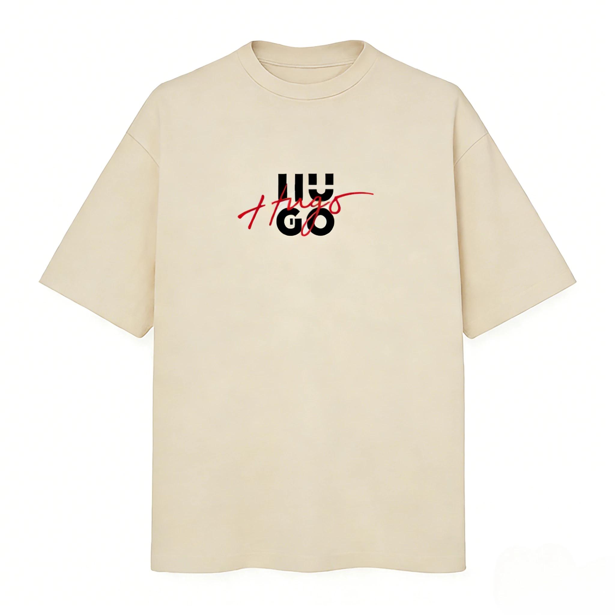 T-shirt Homme Décontracté Ample à Manches Courtes en Coton Pur, Tendance Rétro Haut de Gamme Personn