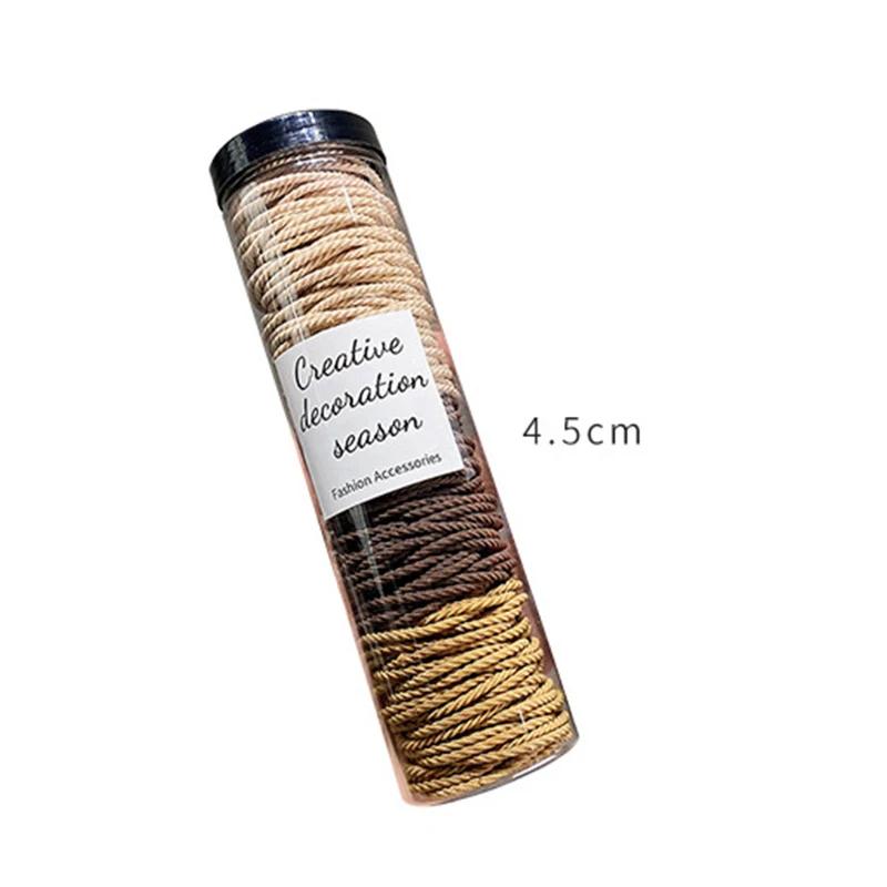 100 pcs/lot bandes de cheveux Scrunchie couleur unie élastique élastique bandeau de cheveux cravate 