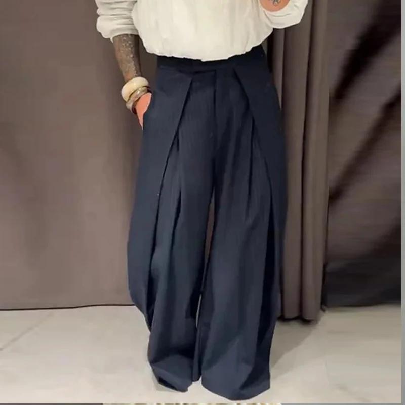 Pantalon Baggy femme pantalon rayé pantalon à jambes larges dames mode décontracté y2k pantalon 2025
