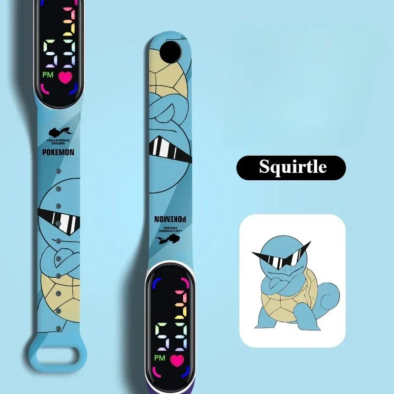 Montre Pokemon Pikachu Gengar, montre numérique LED étanche pour enfants, montre-bracelet électroniq
