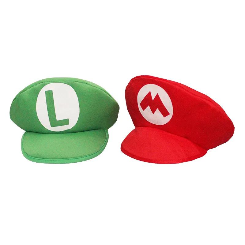 Chapeau de Cosplay de dessin animé Super Marios Bros Luigi, jouets classiques, figurine d'anime d'ha