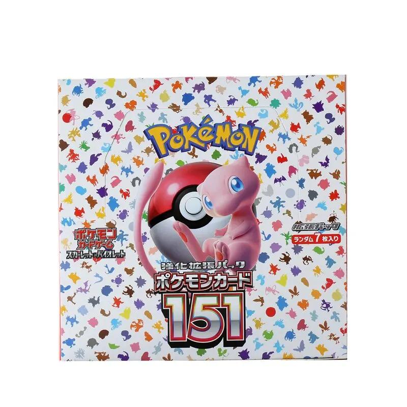 140 pièces/boîte Anime Pokemon japon Version TCG Violet écarlate 151 classiques Expansion Booster bo