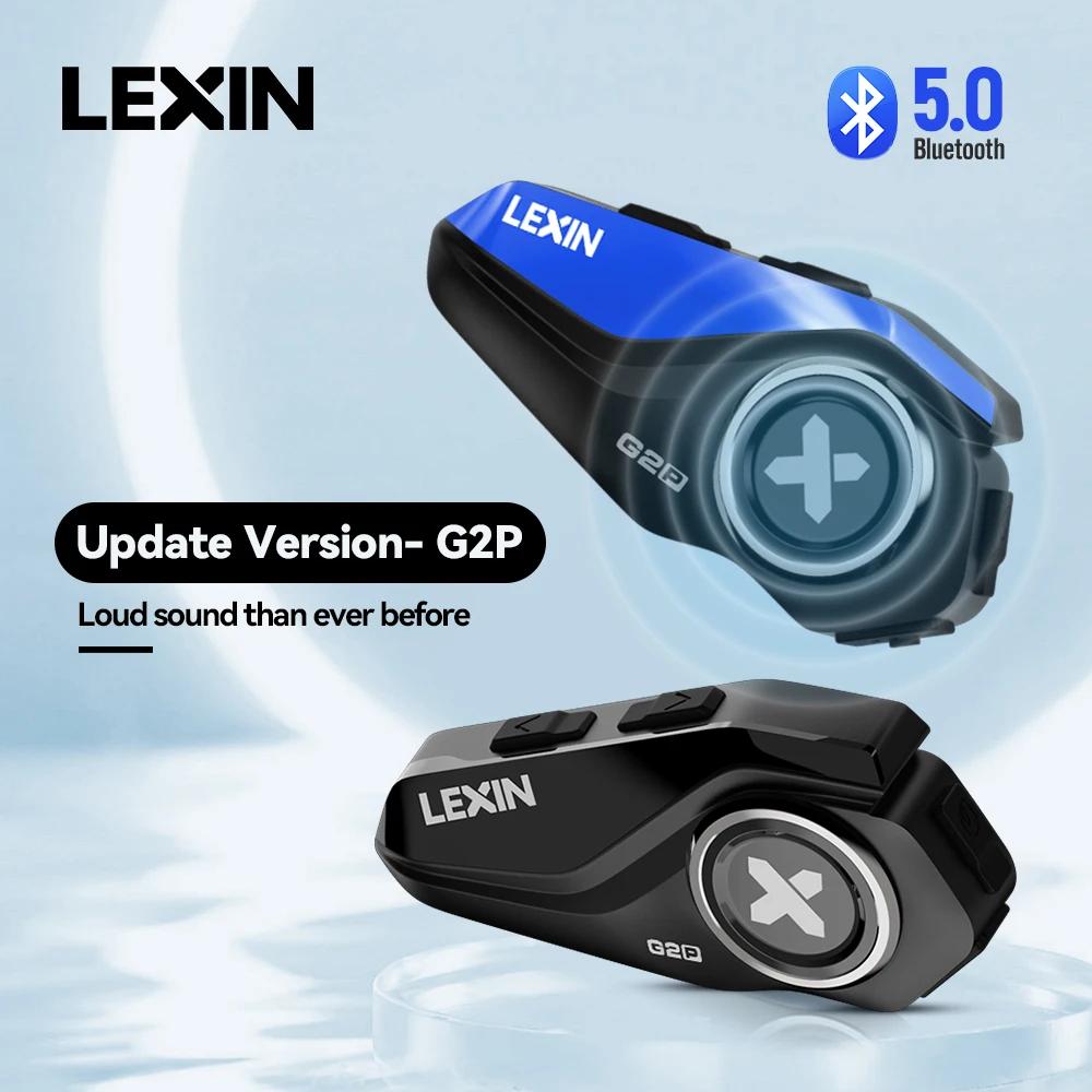 Interphone Bluetooth pour casque de moto Lexin-G2P jusqu'à paire 6 coureurs et conception de gros bo