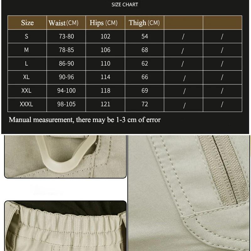 Short Cargo d'été pour hommes, pantalon court tactique à séchage rapide, multi-poches, pour la chass