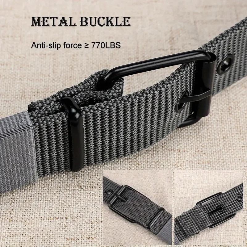 Ceinture en toile de Nylon Durable pour hommes, 1 pièce, ceinture de travail tactique robuste avec b