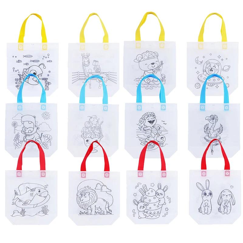 Sacs Graffiti avec Marqueur de Coloriage, Peinture, Non Tissé, Cadeaux pour Enfants, Arts, Artisanat