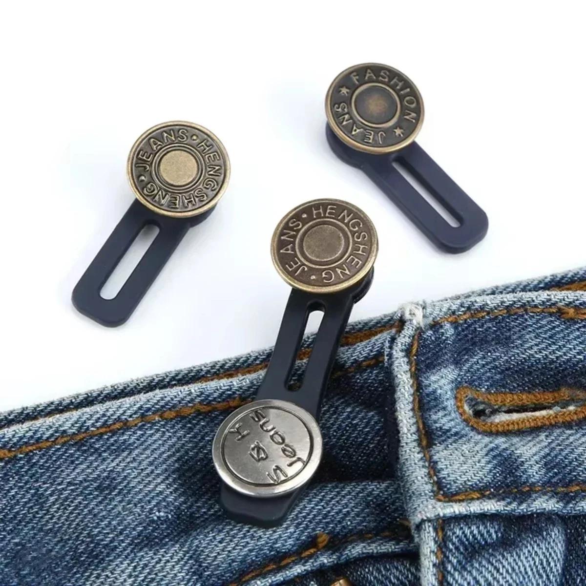 Extensions de boutons pour jeans et pantalons, 6 pièces, extension d'attente universelle pour femmes