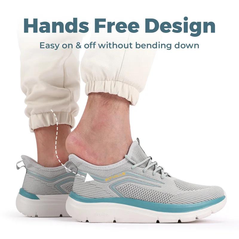Chaussures de course à semelle épaisse pour hommes, baskets légères et rembourrées, coupe large avec