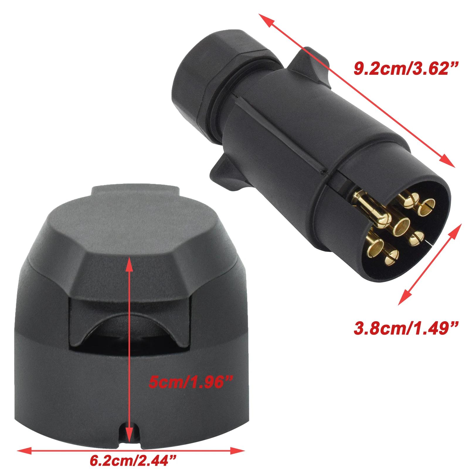 Prise de remorque européenne 7 broches 12V + adaptateur de connecteur électrique de barre de remorqu