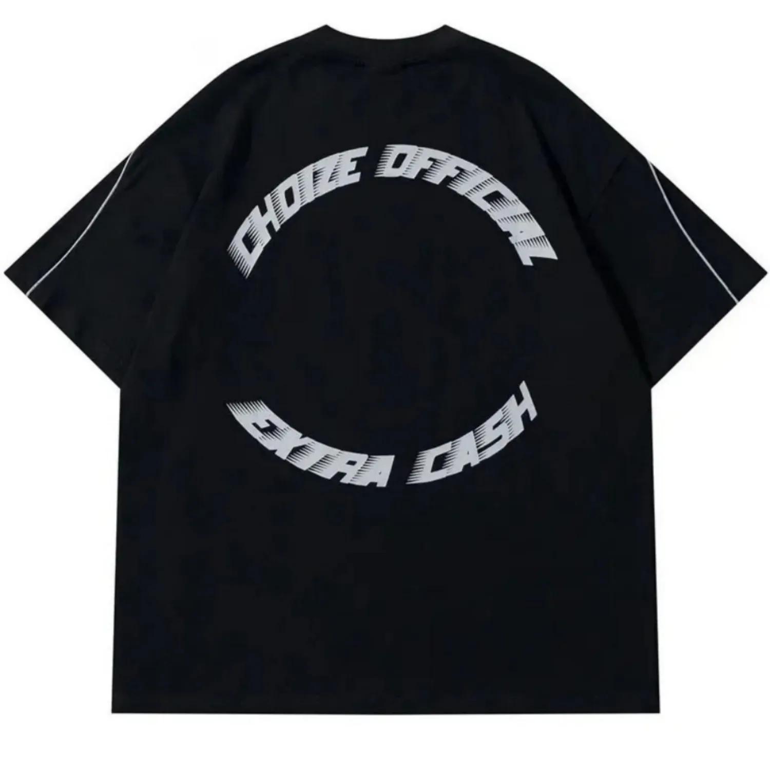 T-shirt col rond pour hommes, respirant et confortable, avec lettres imprimées, haut de photographie