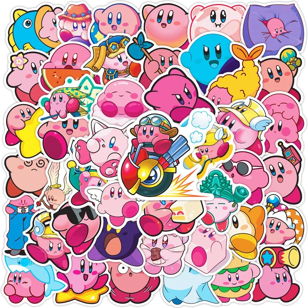 50 pièces jeu Kawaii Kirby autocollants décalcomanies jouets classiques bricolage téléphone bagages 