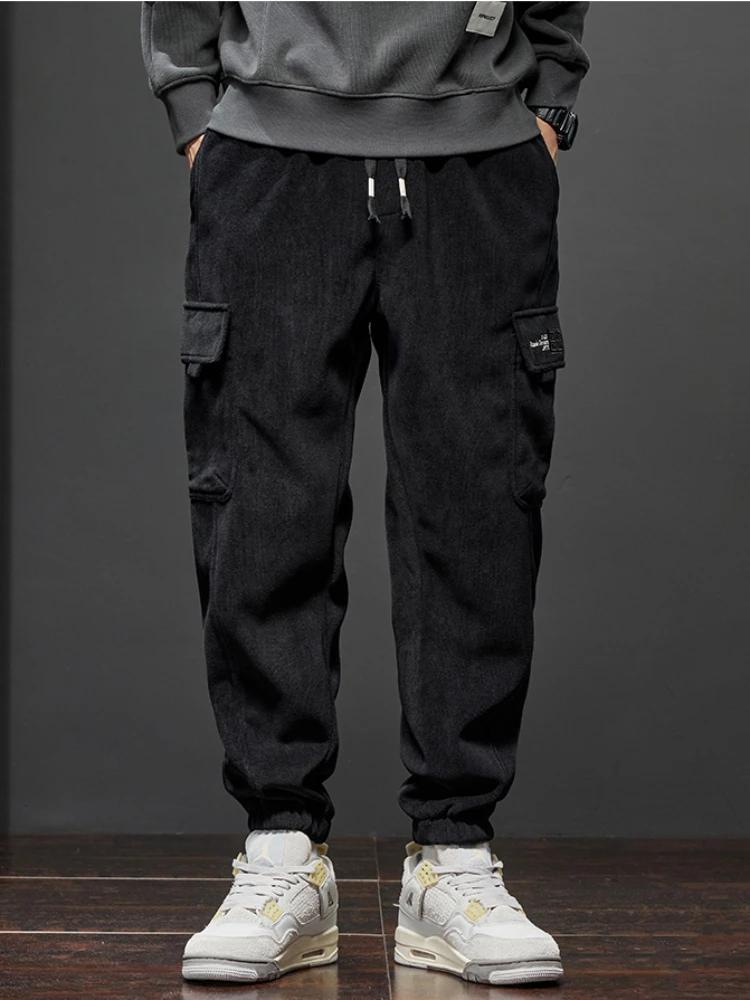 Pantalon décontracté à taille élastique pour homme, droit, proximité, wstring, harem, jogging, sport