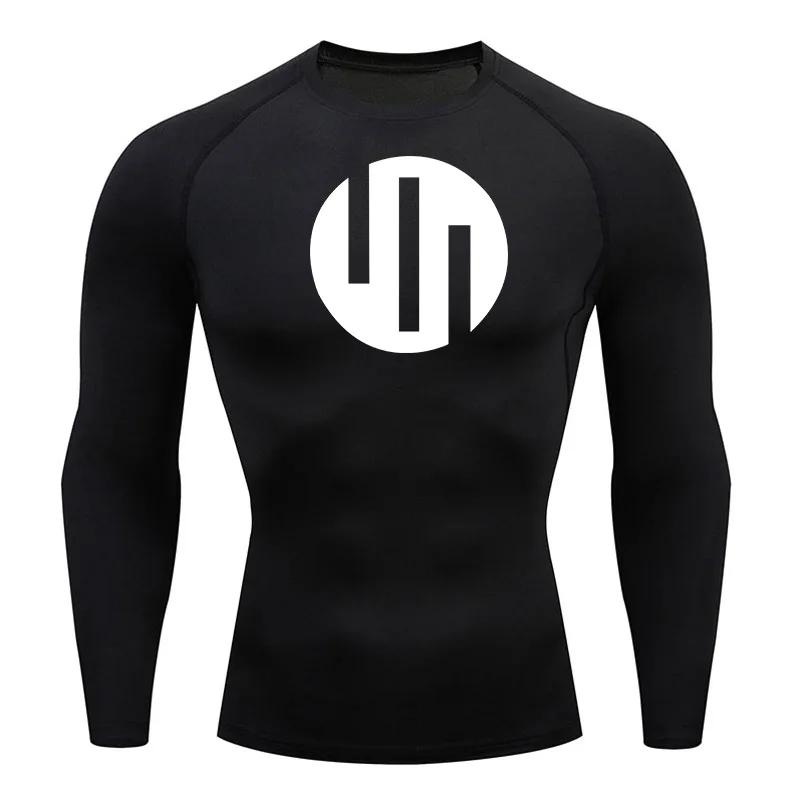 Chemises de Compression pour hommes, T-Shirt d'entraînement à manches longues, haut de course, couch