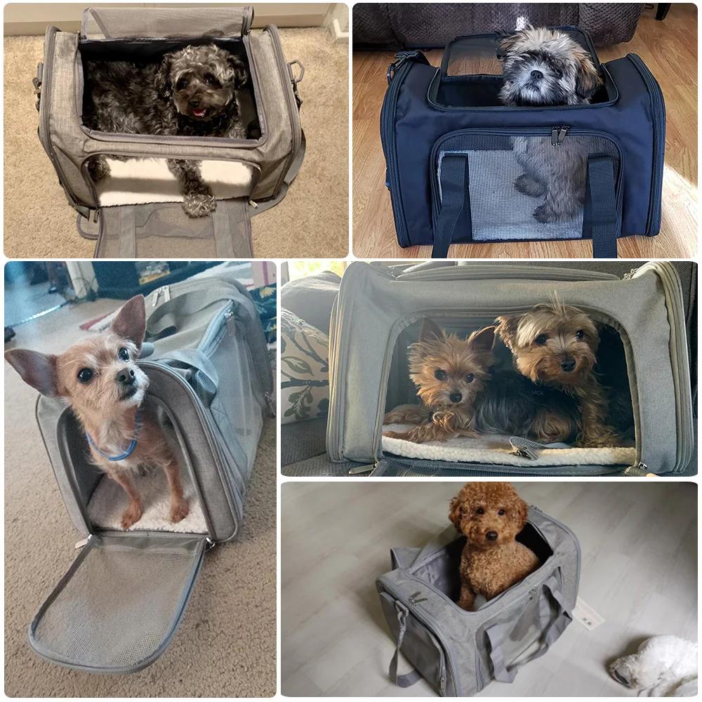 Sac de Transport pour chiens, sac à dos latéral souple, porte-animaux de compagnie, sacs de voyage p