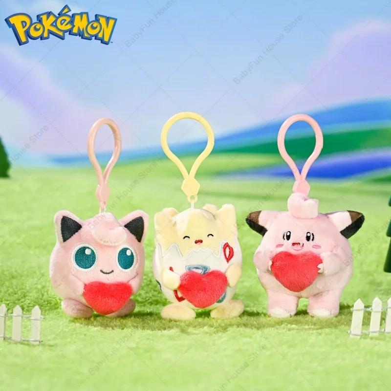 Porte-clés en peluche Pokemon original Mimikyu Gengar Snorlax Umbreon, poupées en peluche Kawaii Esp