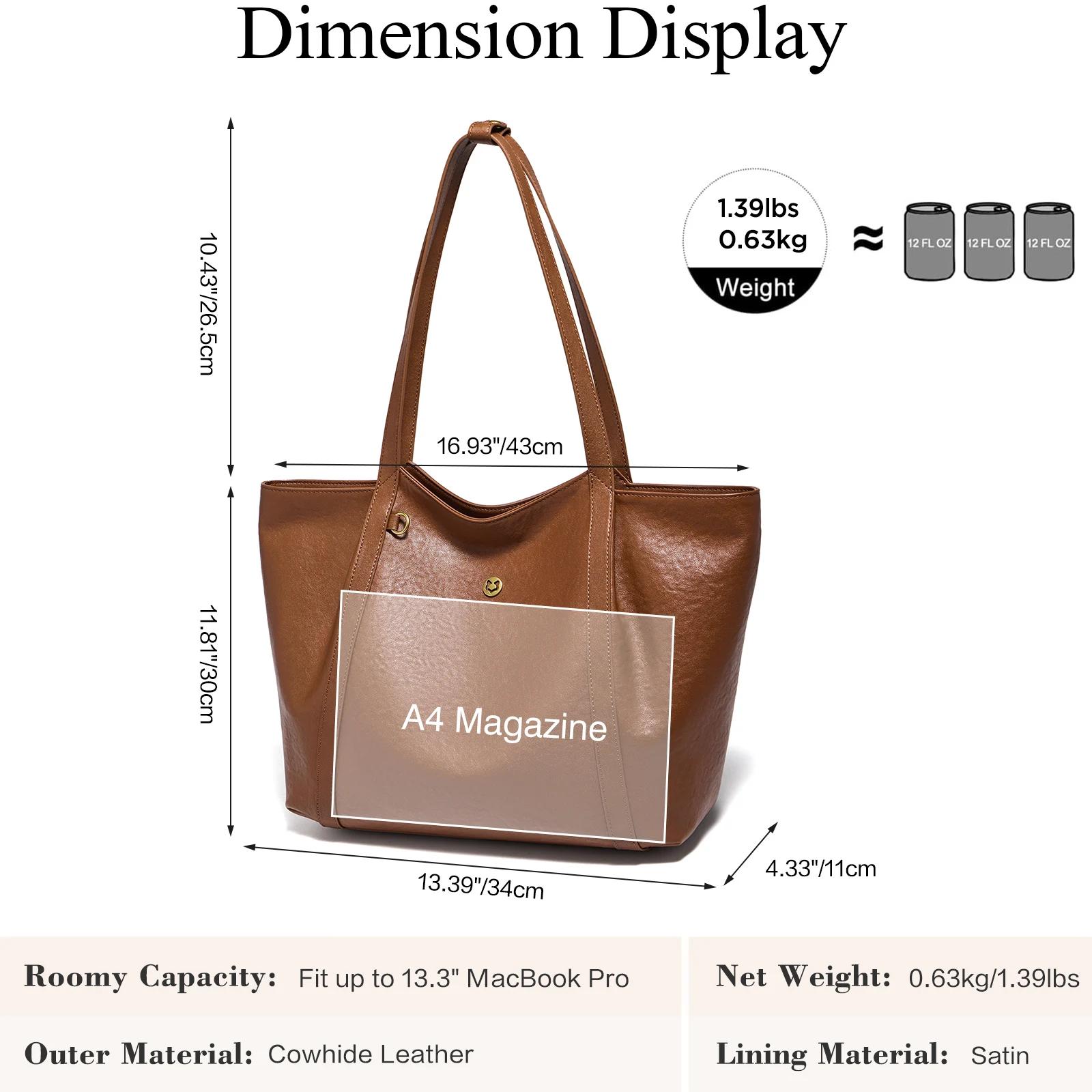 FOXER Sac fourre-tout tendance printemps pour femme, sac à bandoulière en cuir véritable léger pour 