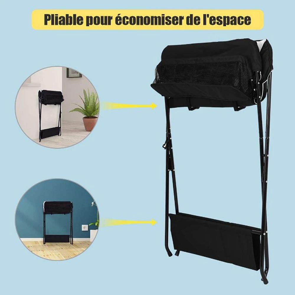 Table à langer pliante, table à langer avec panier de rangement, ceinture de sécurité, 79*55.5*96cm,
