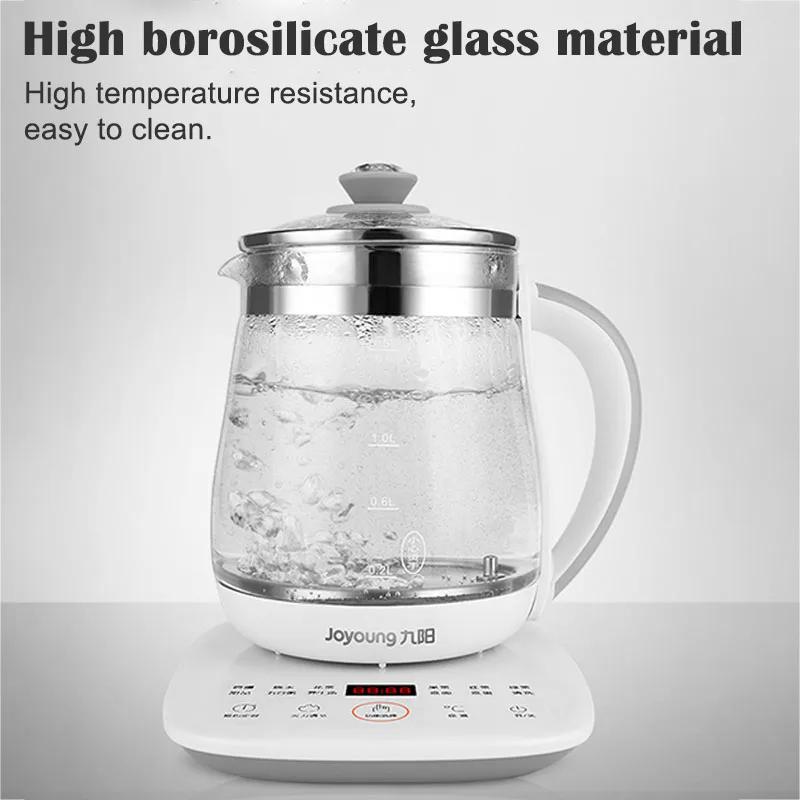 220V Jiuyang pot de santé multi-fonctionnel fleur théière verre ragoût théière 1.5L Portable Mini mu