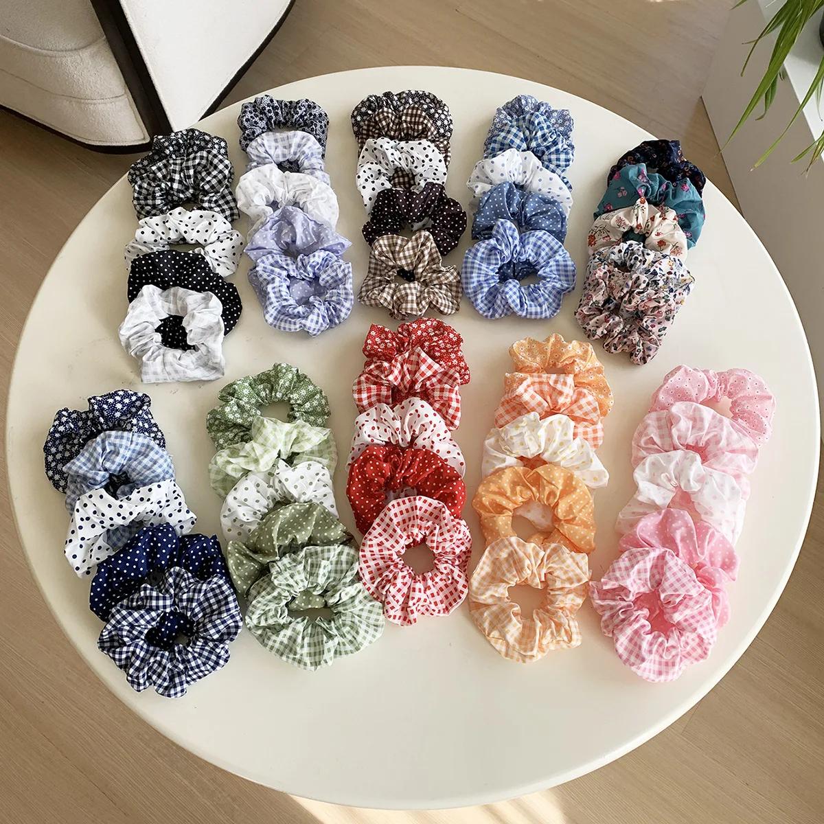 Chouchous imprimés à pois, 5 pièces, chouchous élégants, attaches pour cheveux