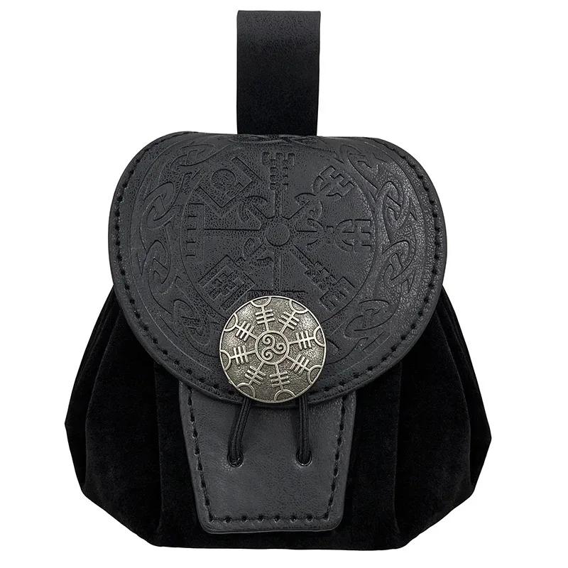 Steampunk – sacs banane de Style Punk médiéval pour hommes, porte-monnaie en cuir Pu, ceinture suspe
