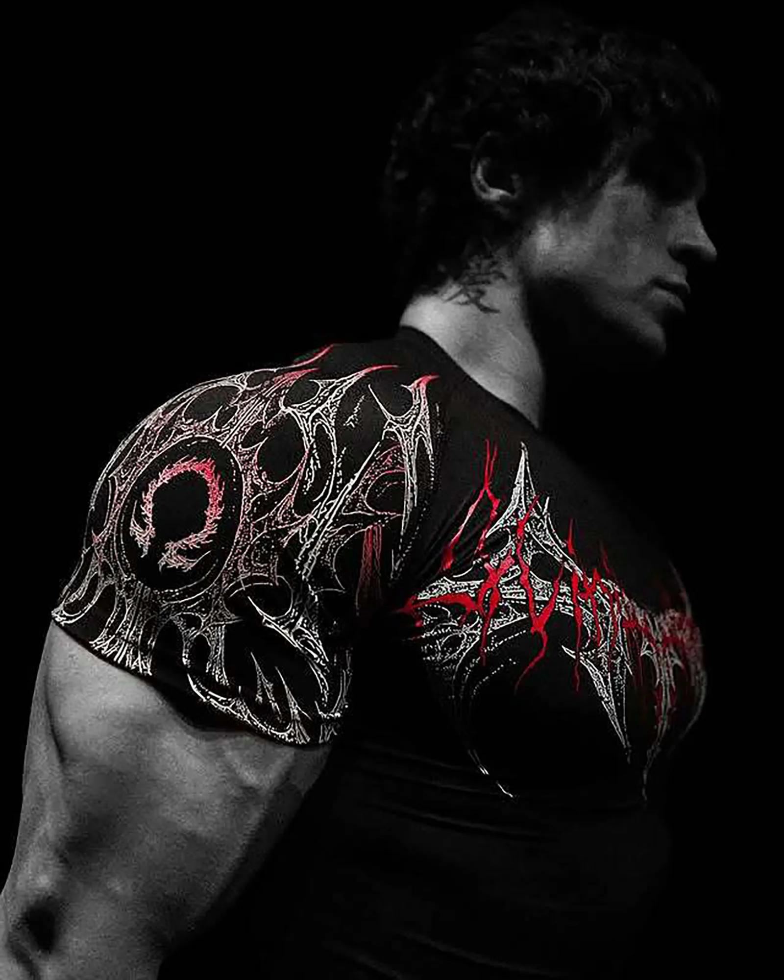 T-shirt de gymnastique pour hommes, haute élasticité et séchage rapide, haut d'entraînement de muscu