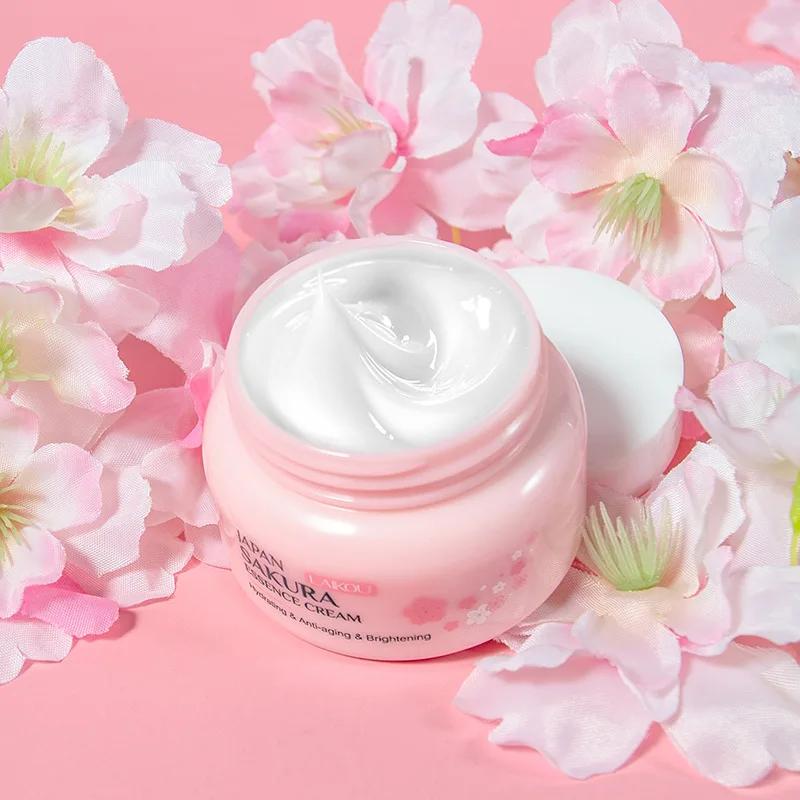 2 pièces LAIKOU japon Sakura Essence crème pour le visage fleur de cerisier lissant crème pour le vi