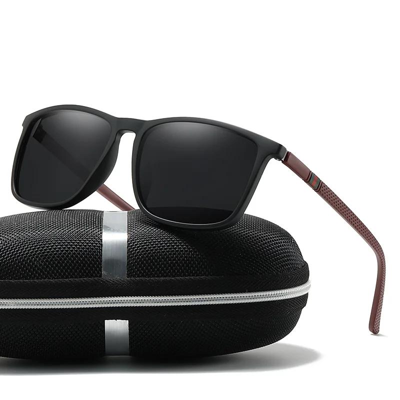 Lunettes de soleil de sport pour hommes, polarisées, confortables, carrées, légères, accessoire avec