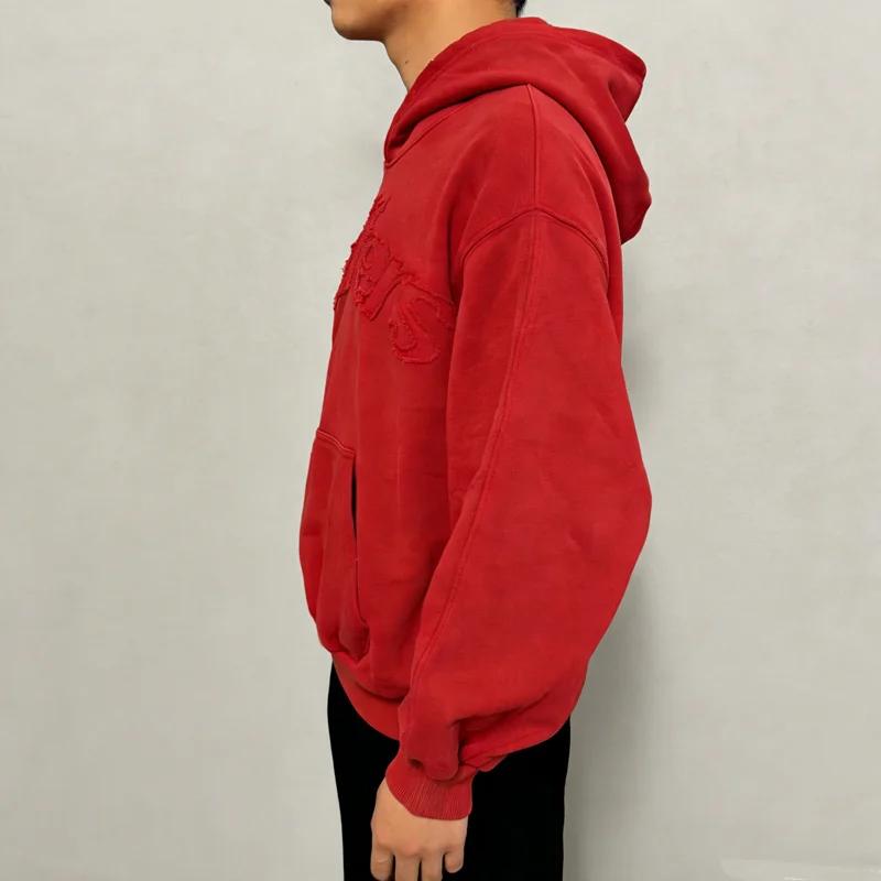 Sweat-shirt à capuche imprimé style américain pour hommes et femmes, décontracté, à manches longues,