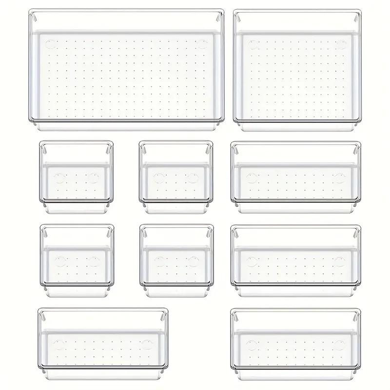 MELEvaluSet-Plateaux en plastique transparent, plateaux polyvalents, supports de synchronisation dan