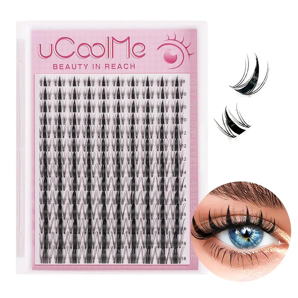 Extensions de cils uCoolMe Lashes Fairy Manga, 140 pièces, longue durée, imperméables, faciles à pos