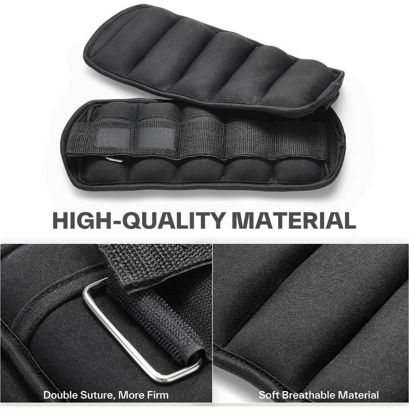 Poids de cheville réglables 1 paire 2 4 6 8 10 lb sangles de poids de jambe pour femmes hommes, ense
