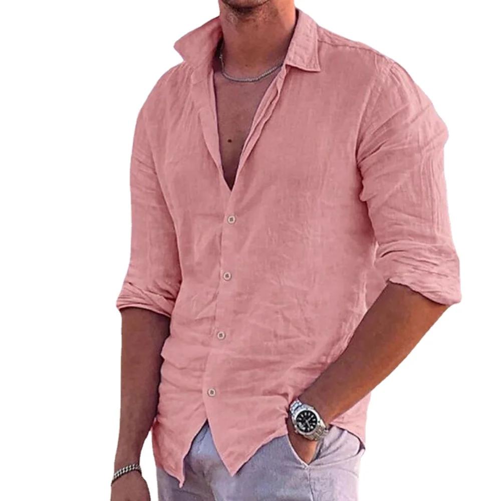 Chemise hawaïenne à manches longues pour hommes, chemise de plage décontractée, chemises de vacances
