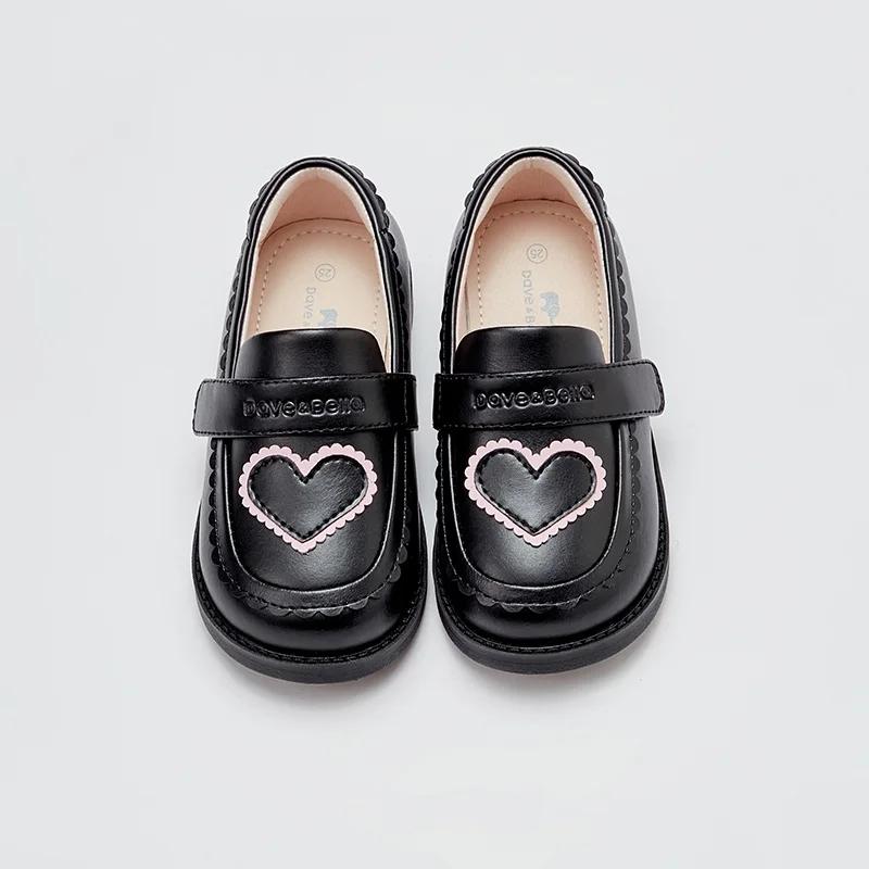 Strive MACBlack-Chaussures de princesse en cuir noir pour filles, chaussures provoqué pour étudiants